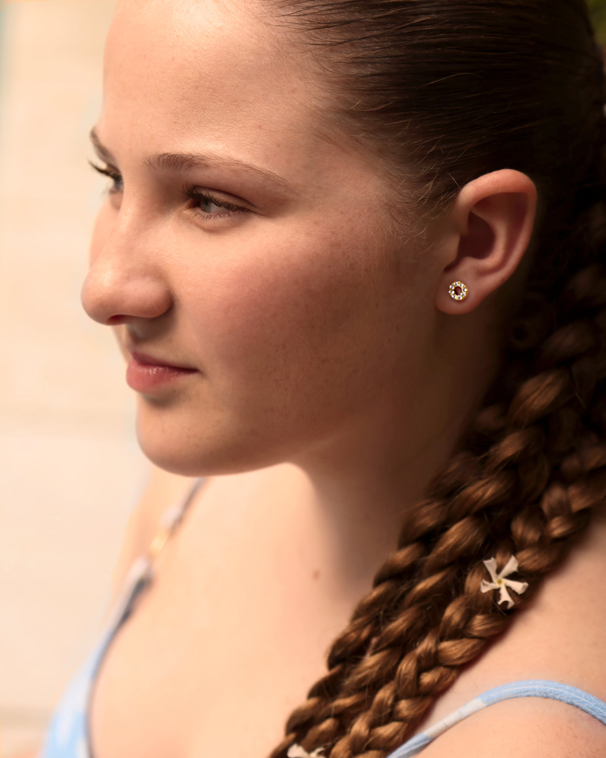 Radiant Rounds - Luminous gemstone set circle studs