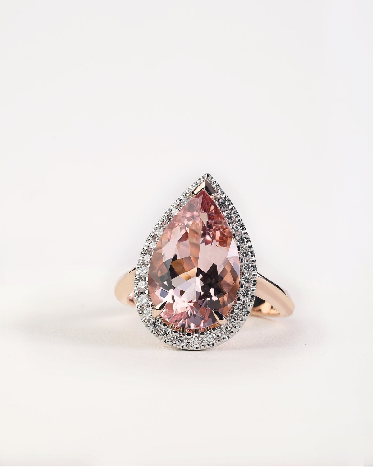 Bespoke Morganite and Diamond Ring