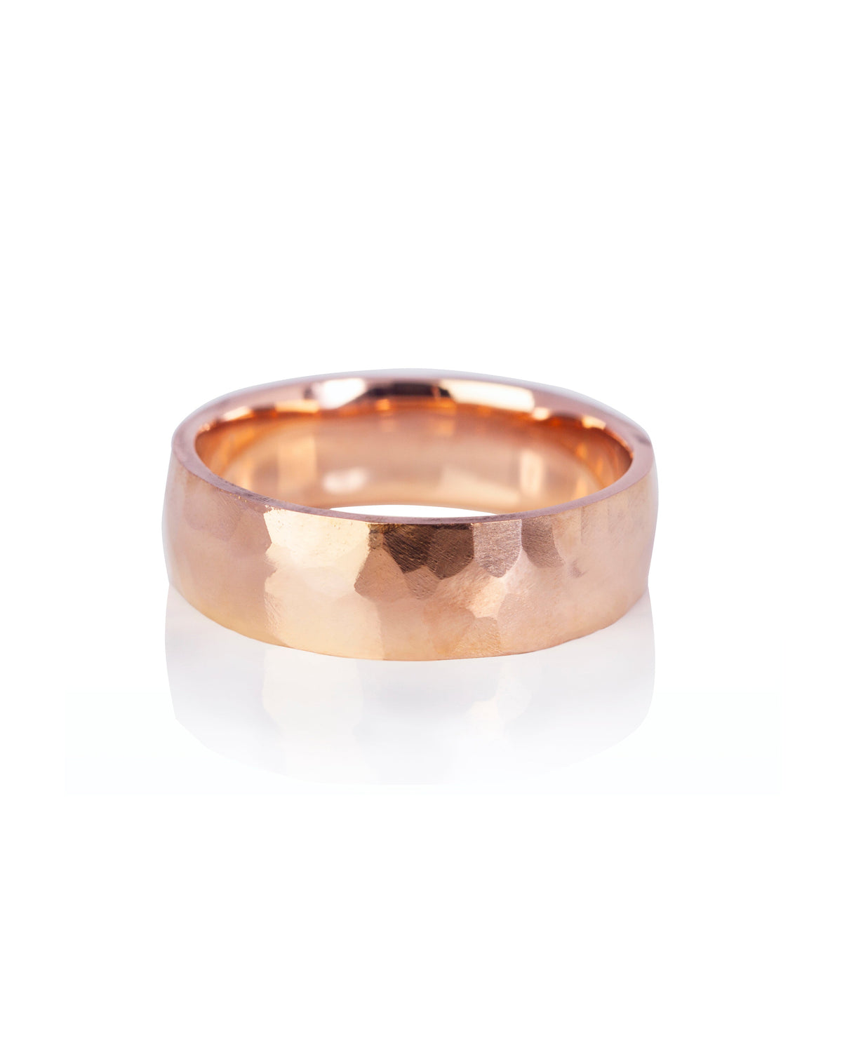 Hand Plenished Mens Wedding Band available in 18ct Gold and Platinum