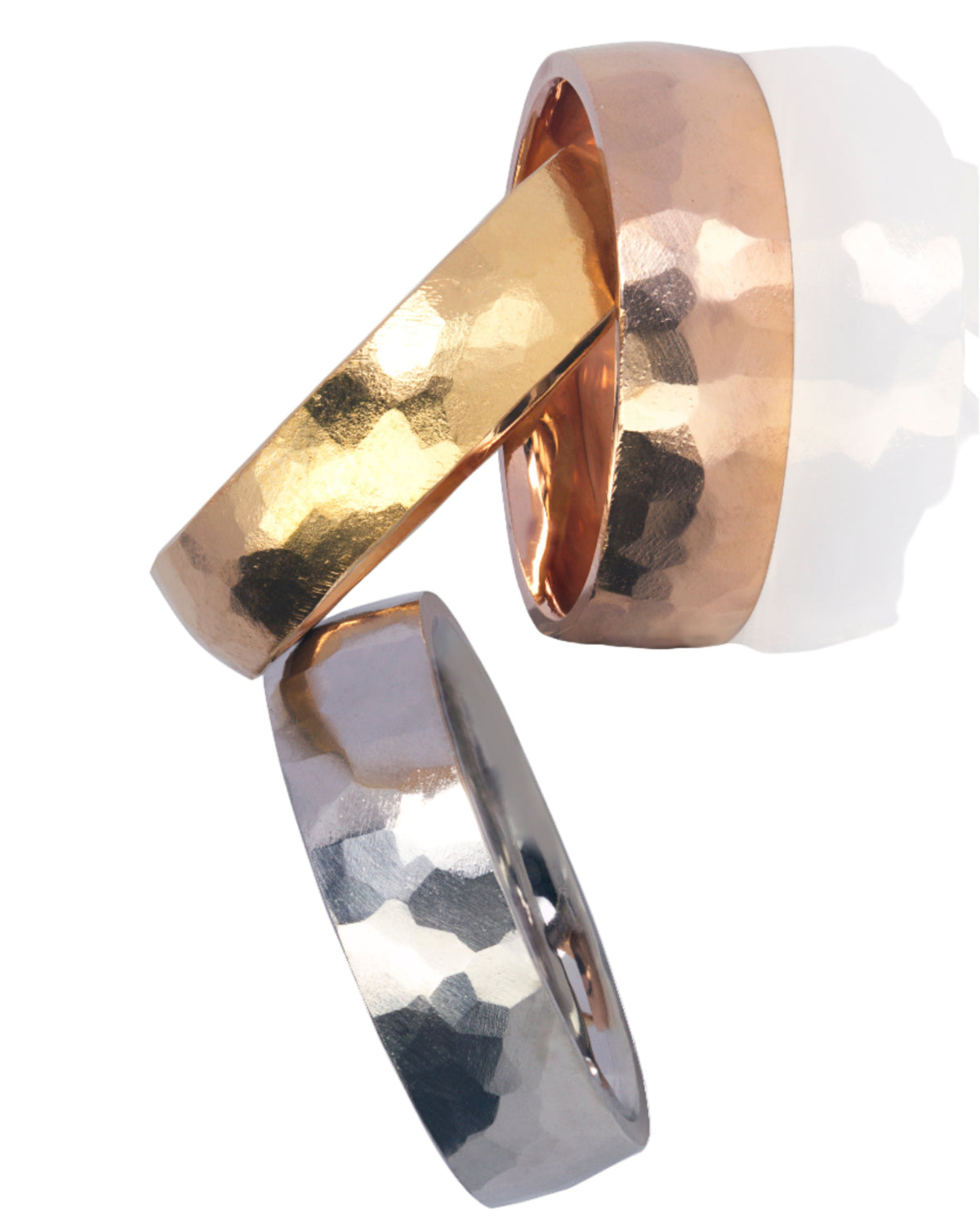 Hand Plenished Mens Wedding Band available in 18ct Gold and Platinum