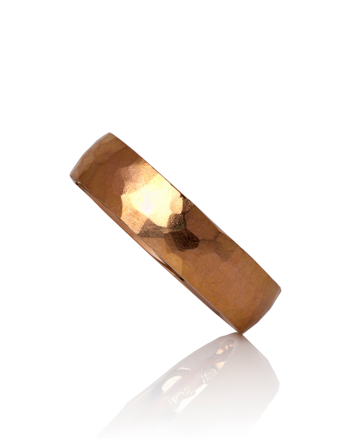 Hand Plenished Mens Wedding Band available in 18ct Gold and Platinum