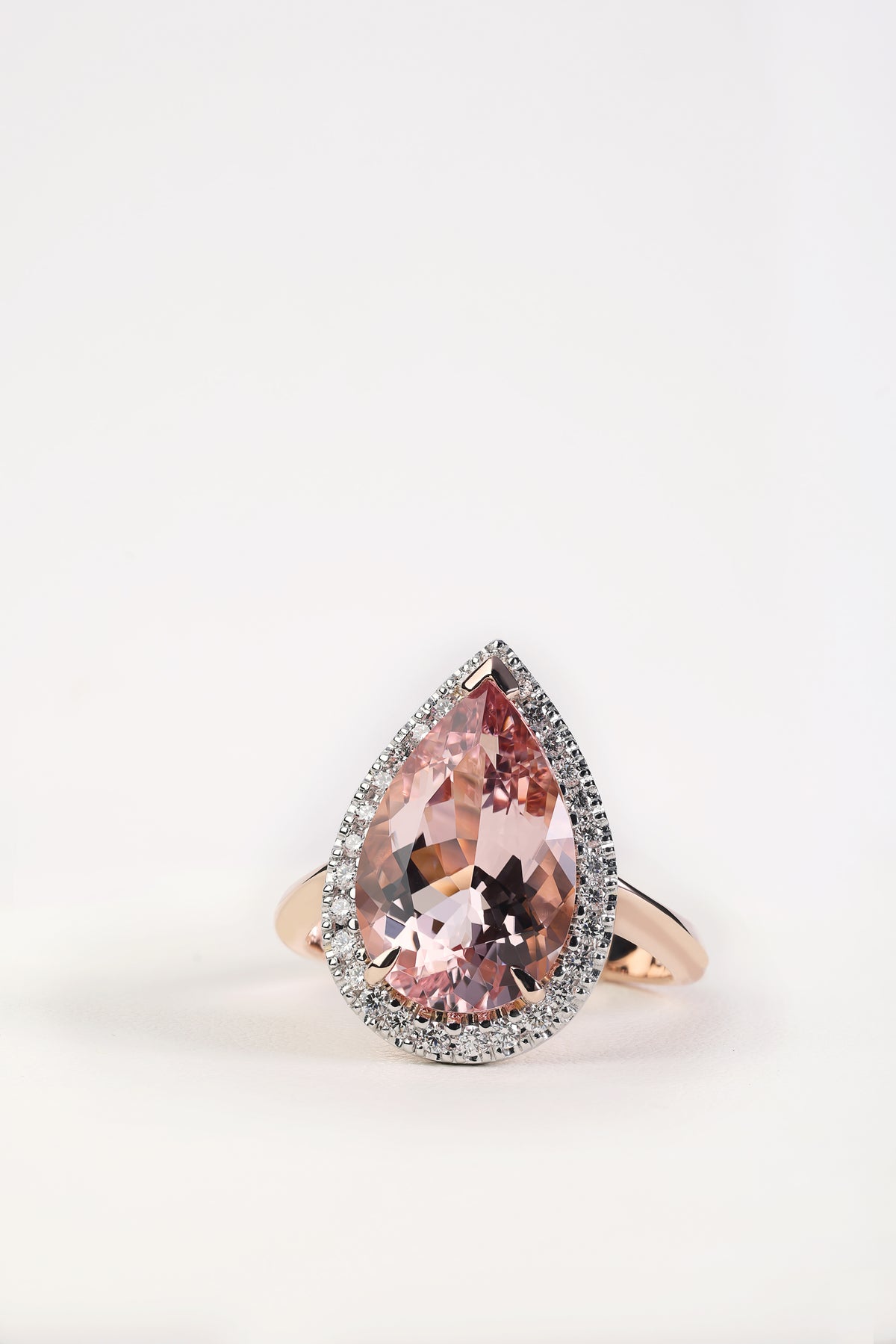 Bespoke Morganite and Diamond Ring