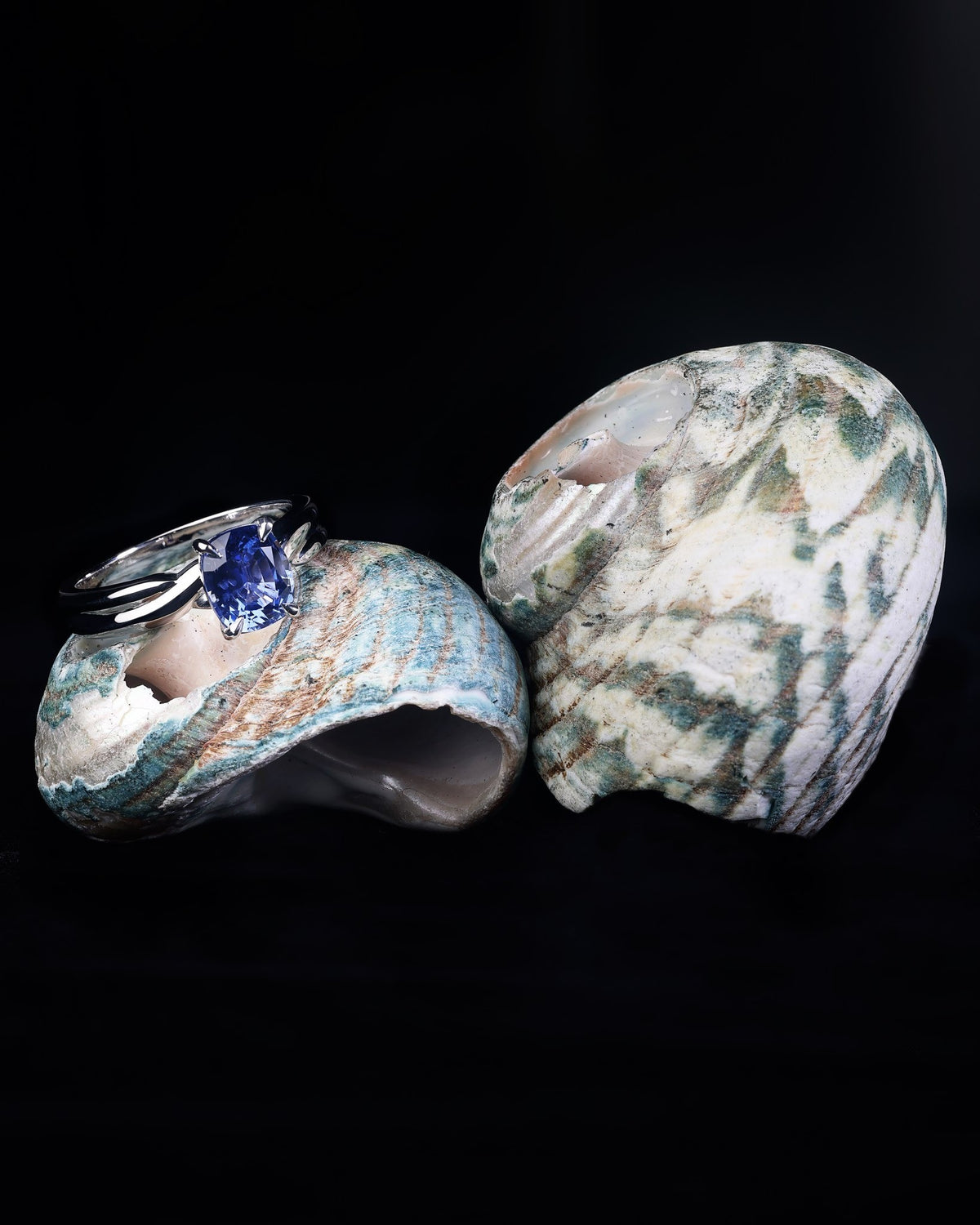 Sapphire Engagement Ring - Past MJS Commission - PG-BI-866 - image 2
