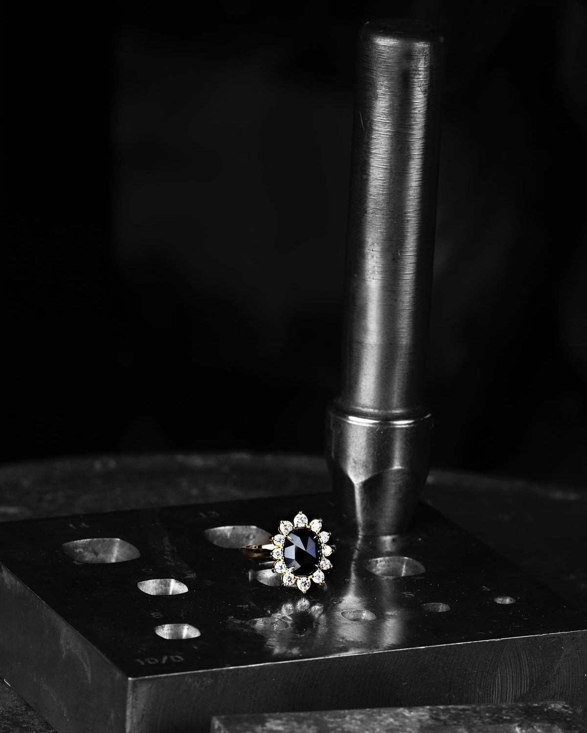 Diamond & Sapphire Engagement Ring - Past MJS Commission - PG-BI-872 - image 3