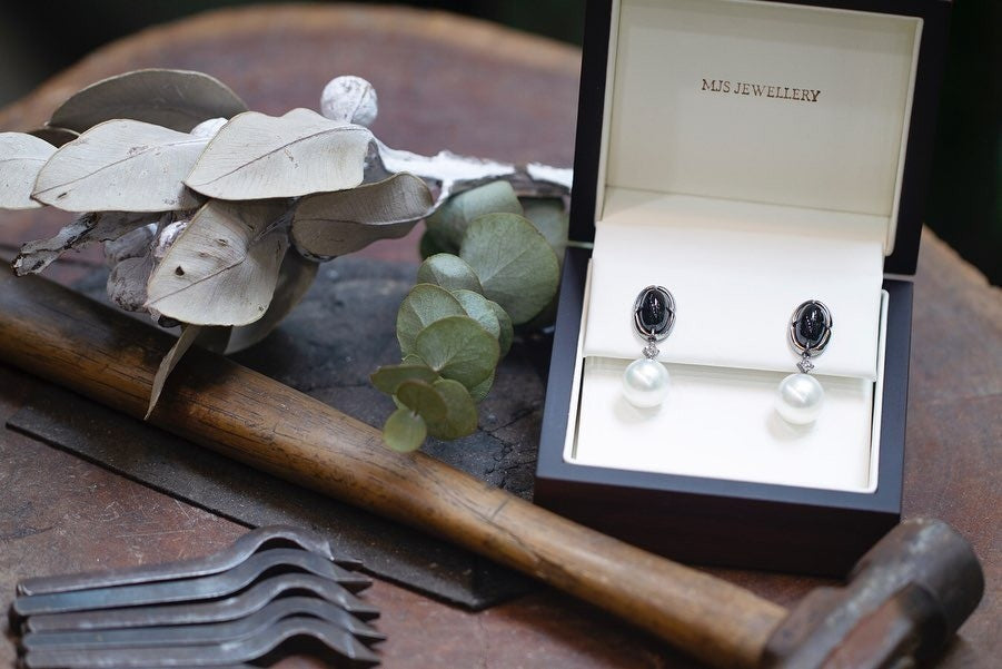 Pearl & Spinel Earrings - Past MJS Commission - PG-BI-877 - image 1