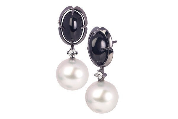 Pearl & Spinel Earrings - Past MJS Commission - PG-BI-877 - image 2