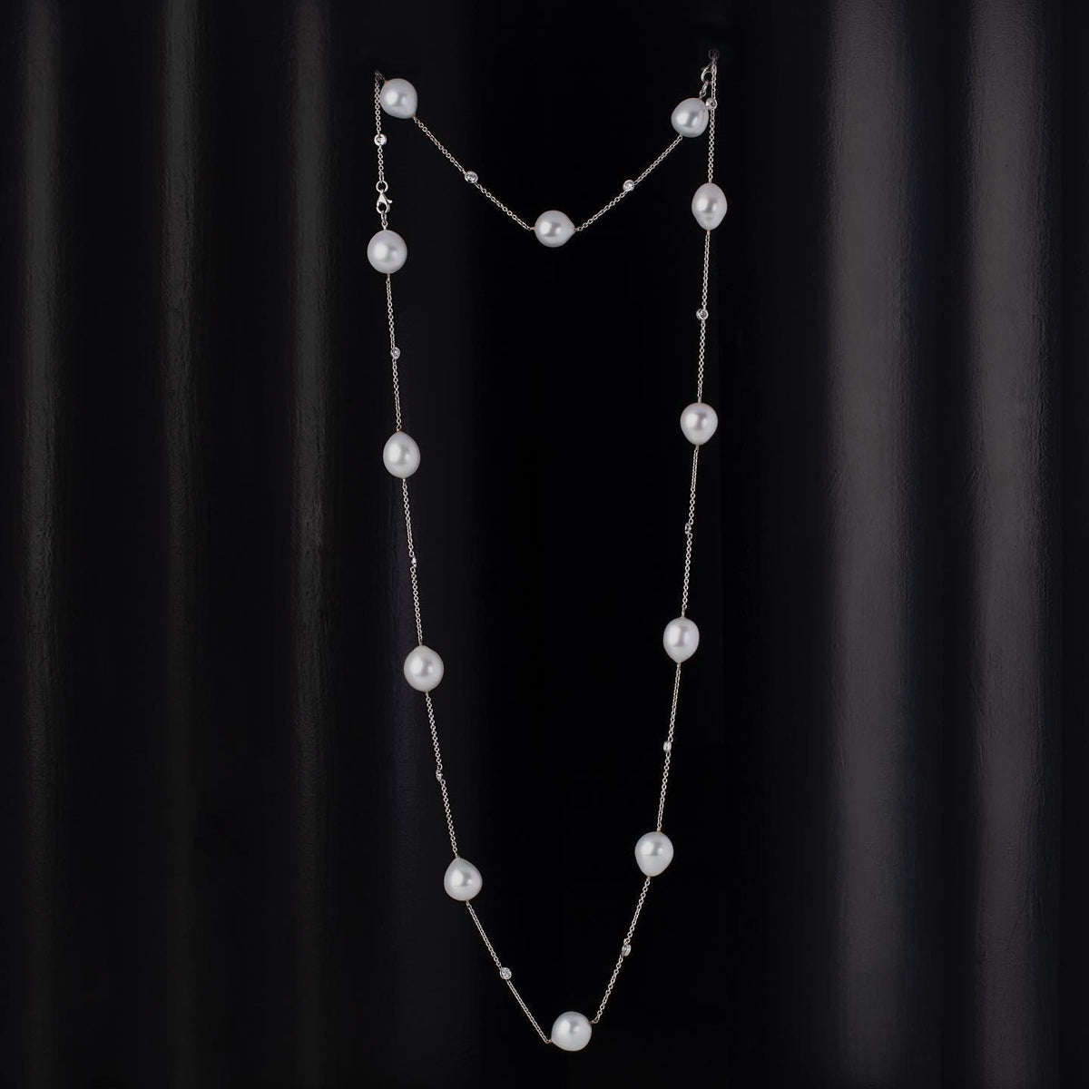 Diamond & Pearl Necklace / Pendant - Past MJS Commission - PG-BI-885 - image 1