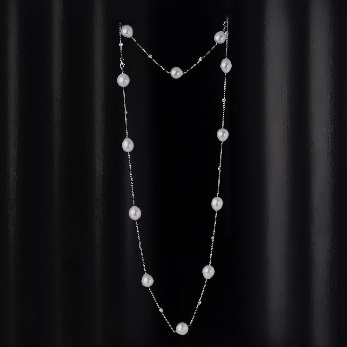 Diamond & Pearl Necklace / Pendant - Past MJS Commission - PG-BI-885 - image 1