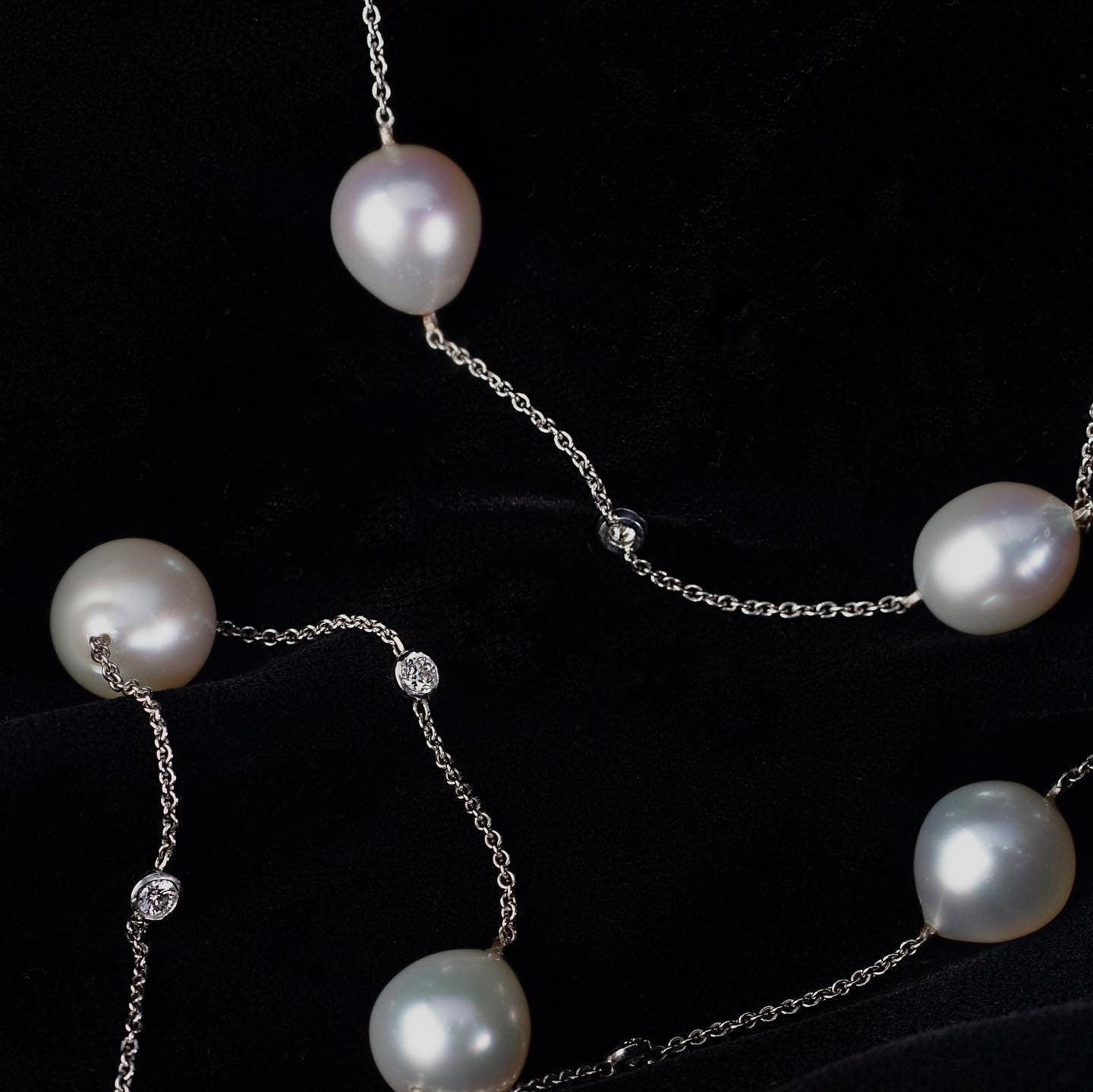 Diamond & Pearl Necklace / Pendant - Past MJS Commission - PG-BI-885 - image 1