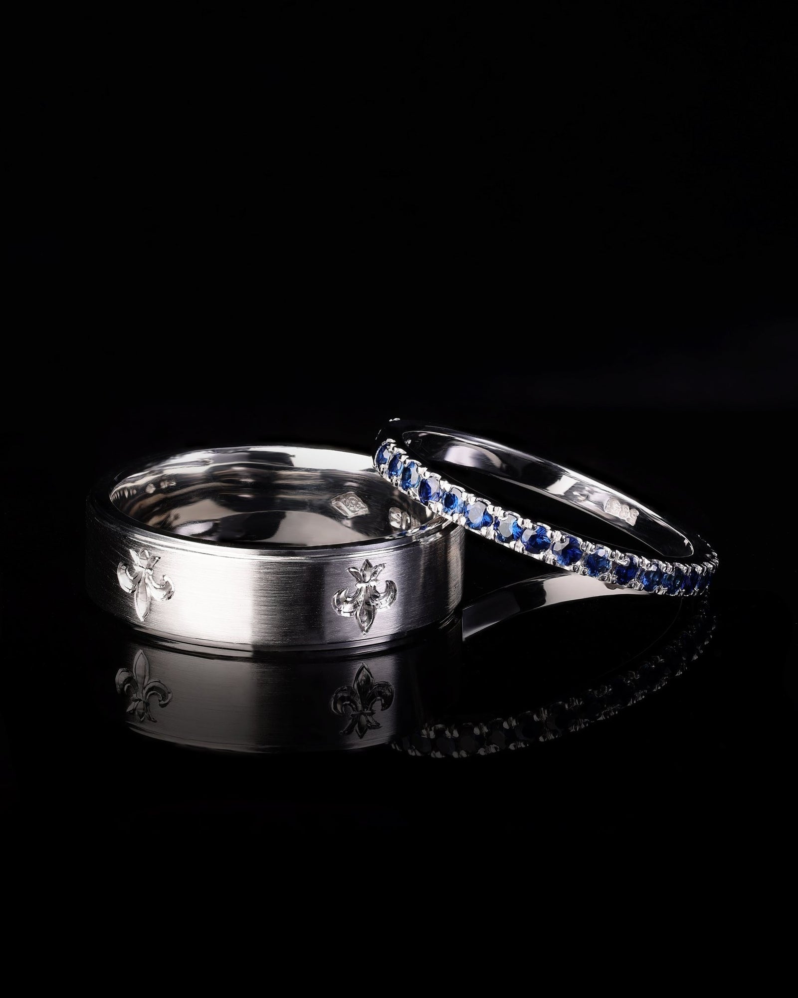Sapphire Wedding Band - Past MJS Commission - PG-BI-900 - image 1