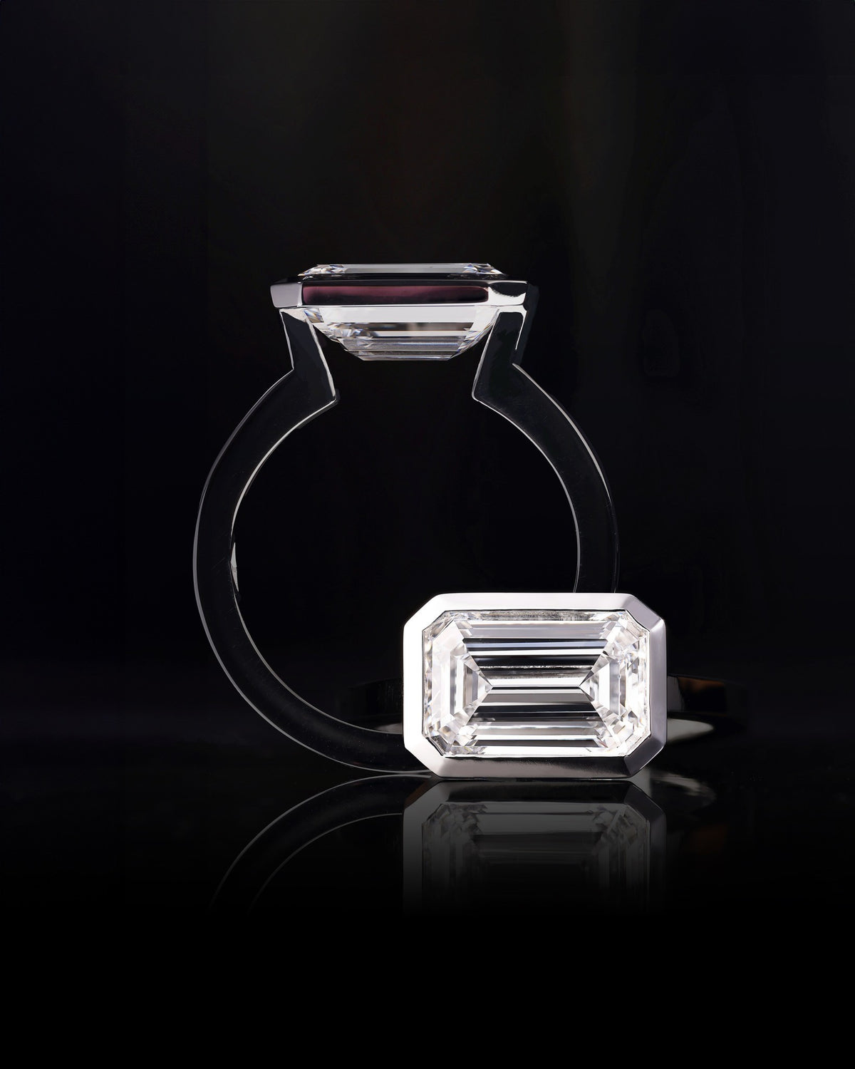 Diamond & Emerald Ring - Past MJS Commission - PG-BI-902 - image 1