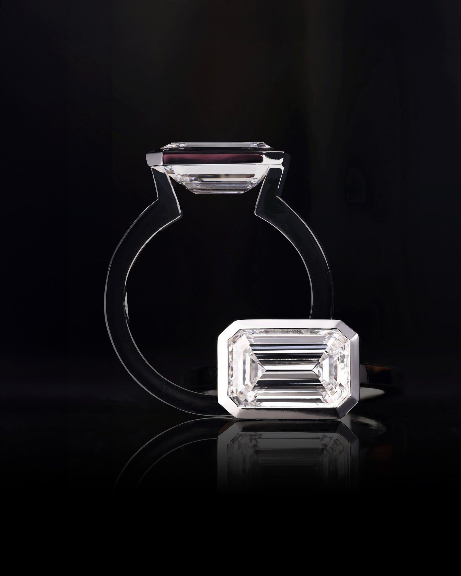 Diamond & Emerald Ring - Past MJS Commission - PG-BI-902 - image 1