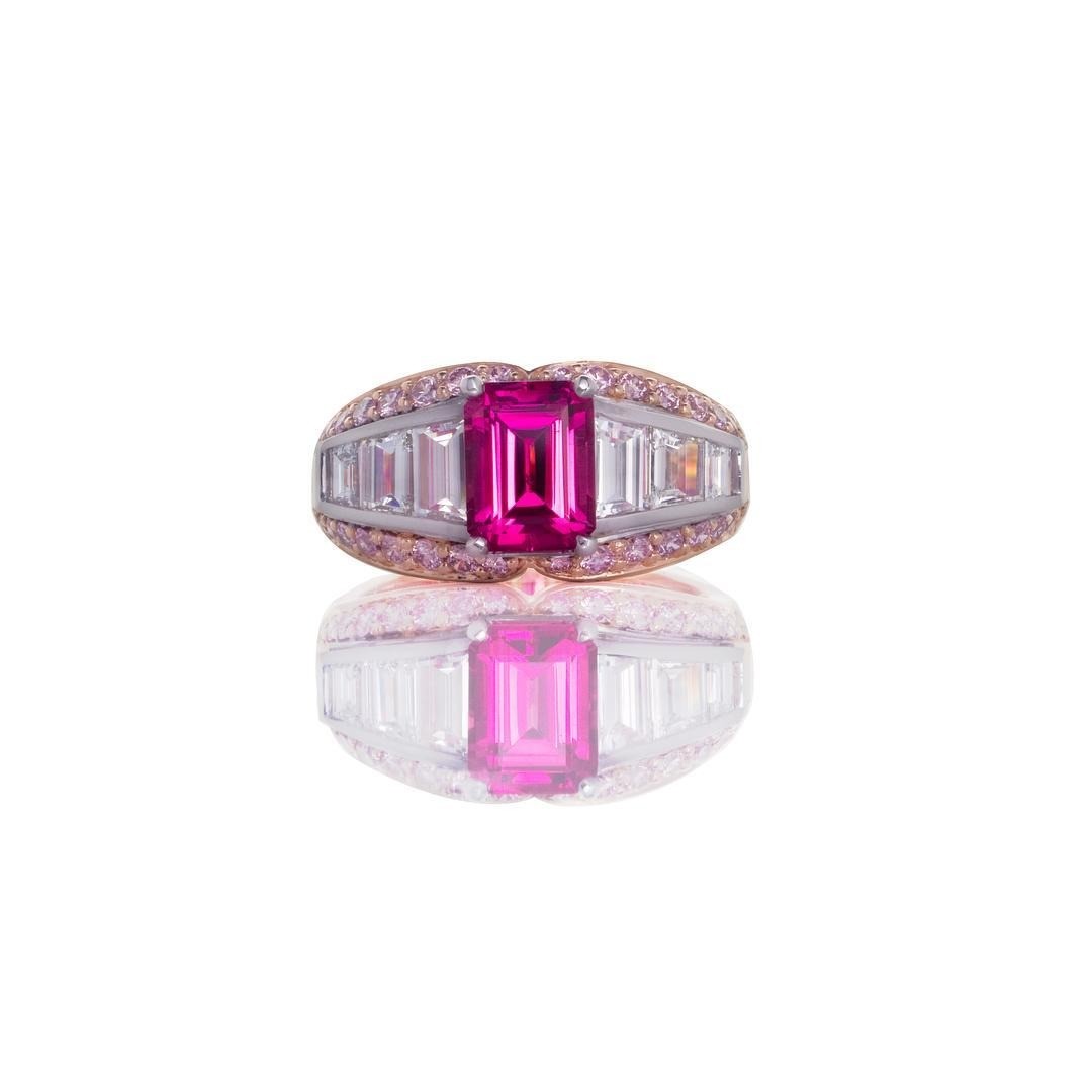 Diamond & Emerald Ring - Past MJS Commission - PG-BI-911 - image 1