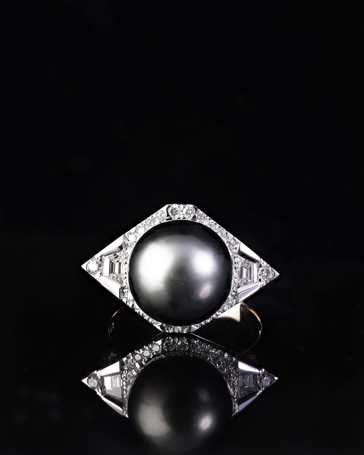 Diamond & Pearl Ring - Past MJS Commission - PG-BI-912 - image 1