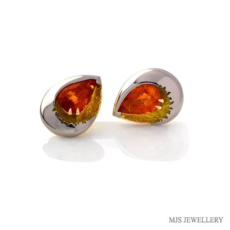 Garnet Earrings - Past MJS Commission - PG-BI-913 - image 1