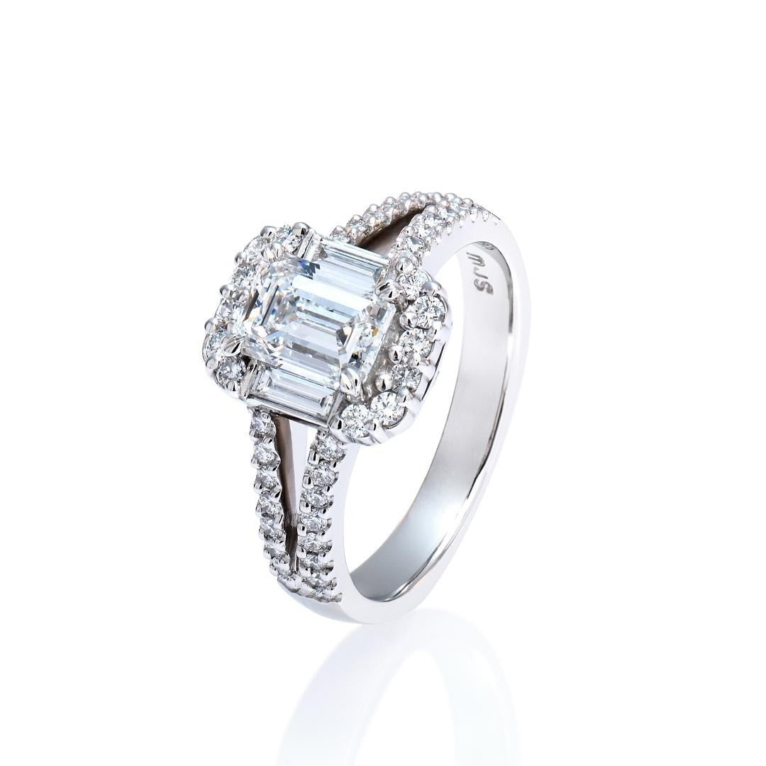 Emerald Engagement Ring - Past MJS Commission - PG-BI-957 - image 1