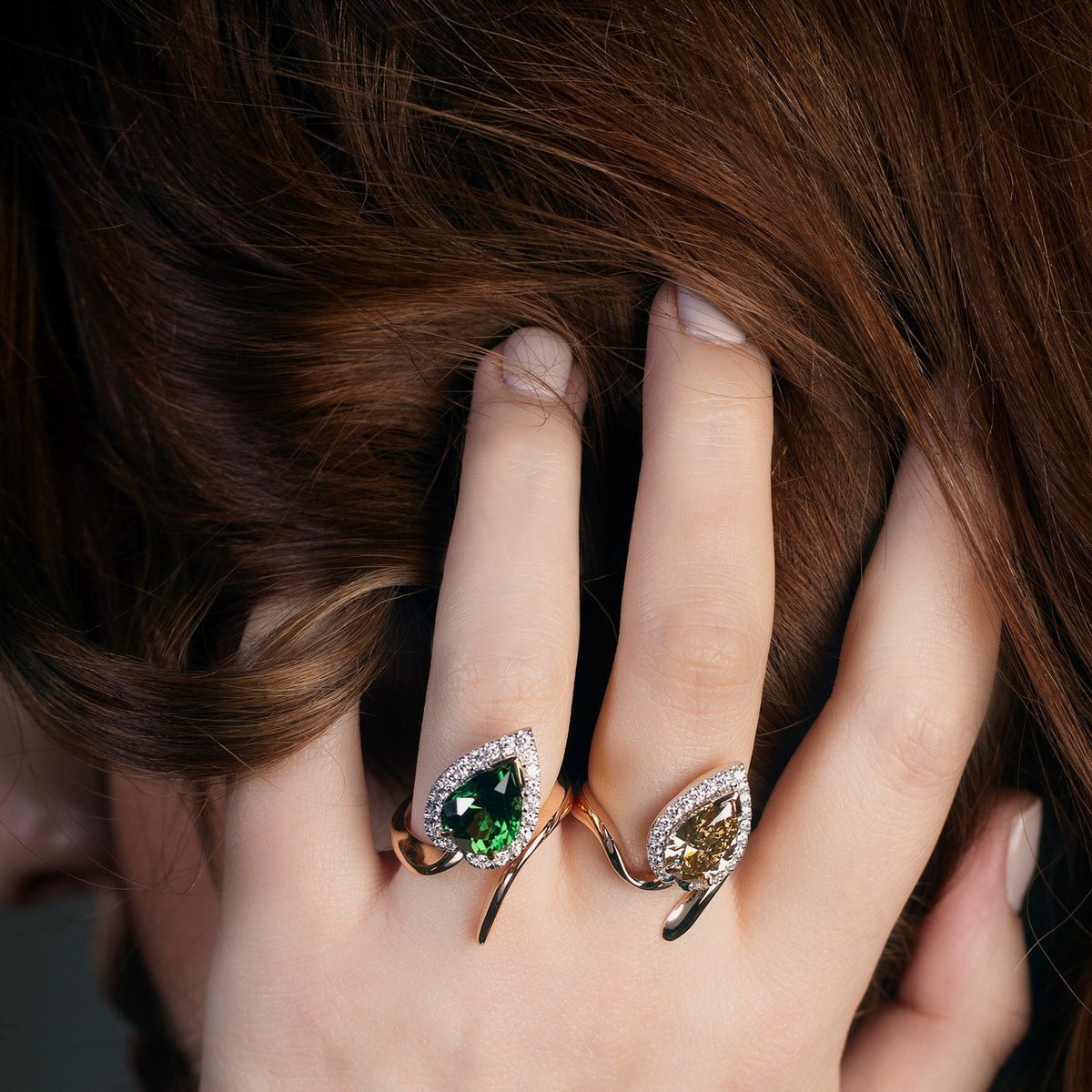 Diamond & Tourmaline Ring - Past MJS Commission - PG-BI-844 - image 1