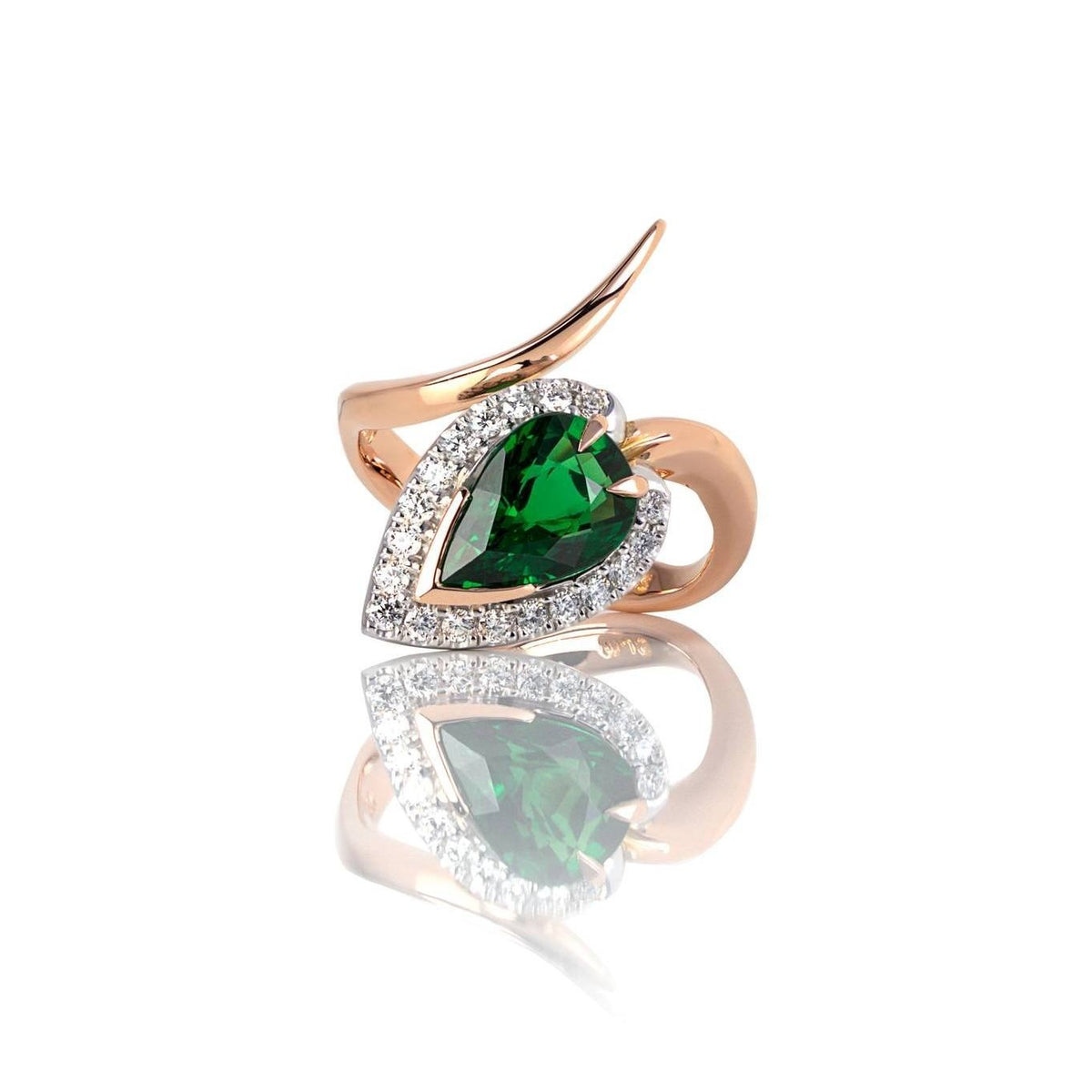 Diamond & Tourmaline Ring - Past MJS Commission - PG-BI-844 - image 2