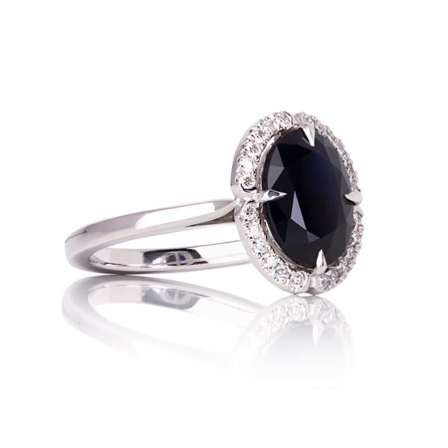 Sapphire Engagement Ring - Past MJS Commission - PG-BI-847 - image 4