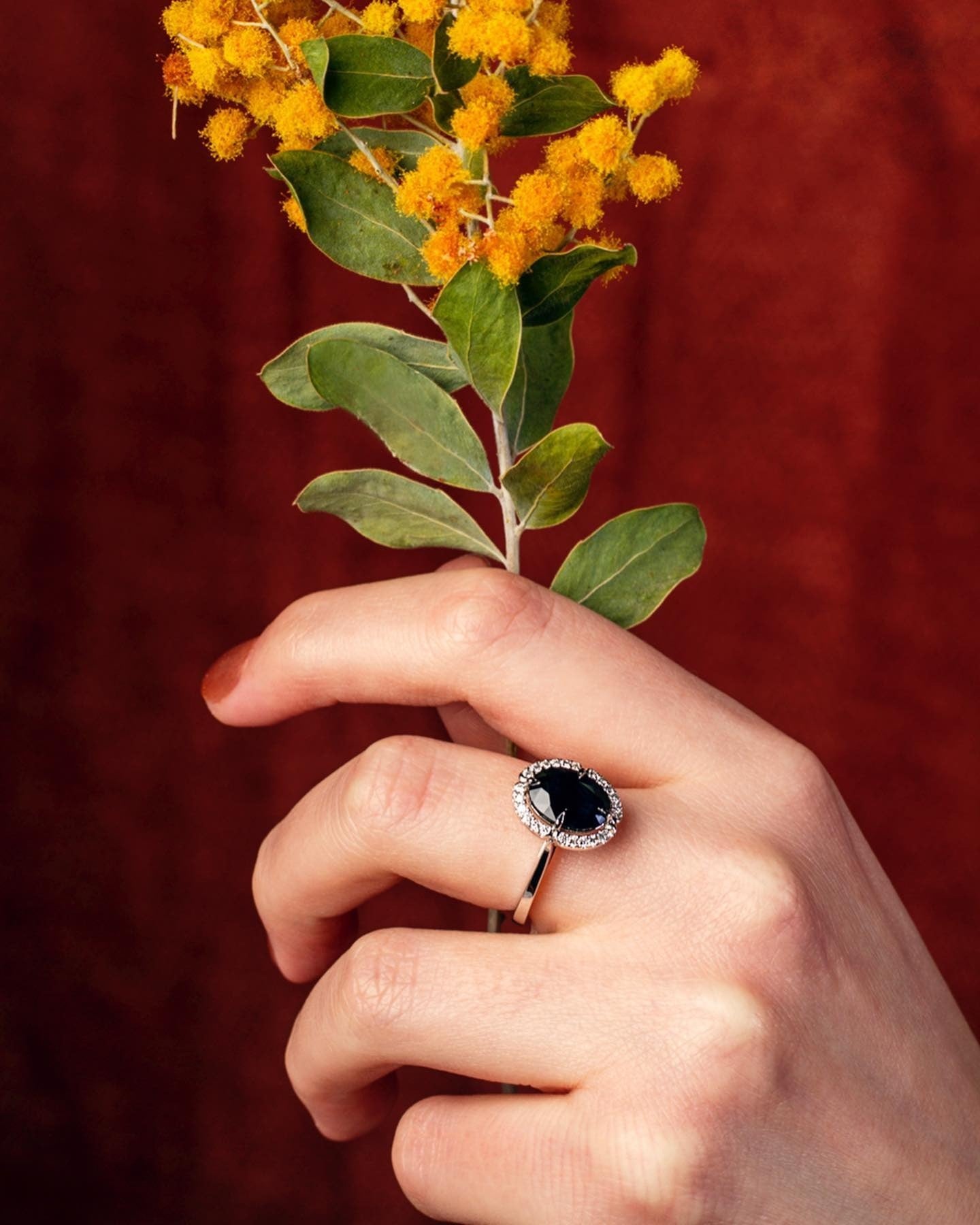 Diamond & Sapphire Ring - Past MJS Commission - PG-BI-848 - image 1