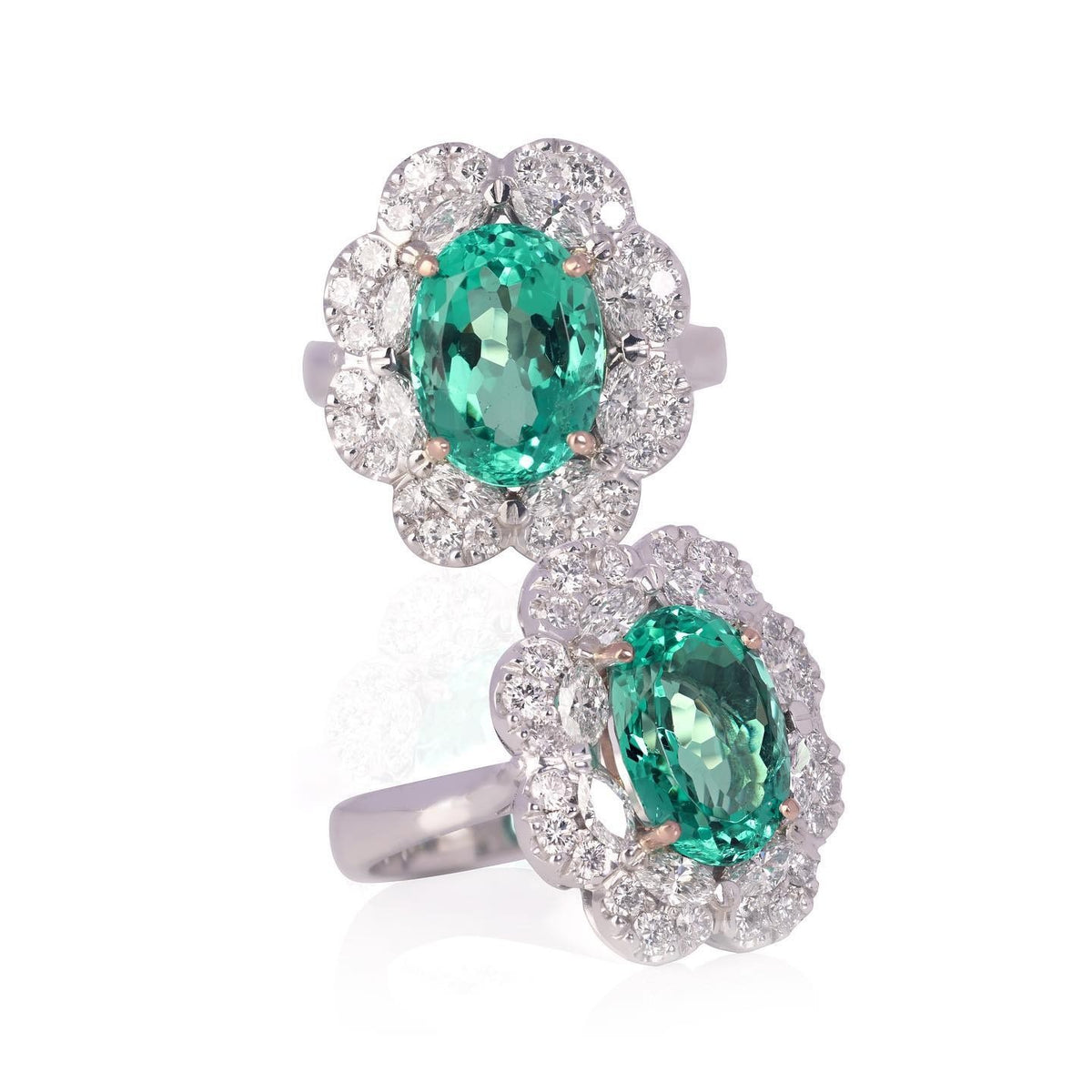 Diamond & Emerald Ring - Past MJS Commission - PG-BI-960 - image 2