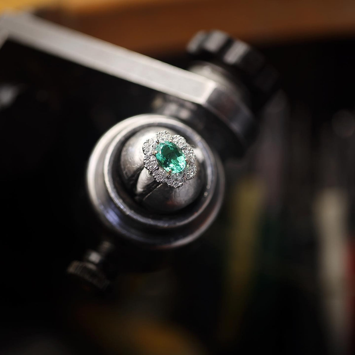 Diamond & Emerald Ring - Past MJS Commission - PG-BI-960 - image 3