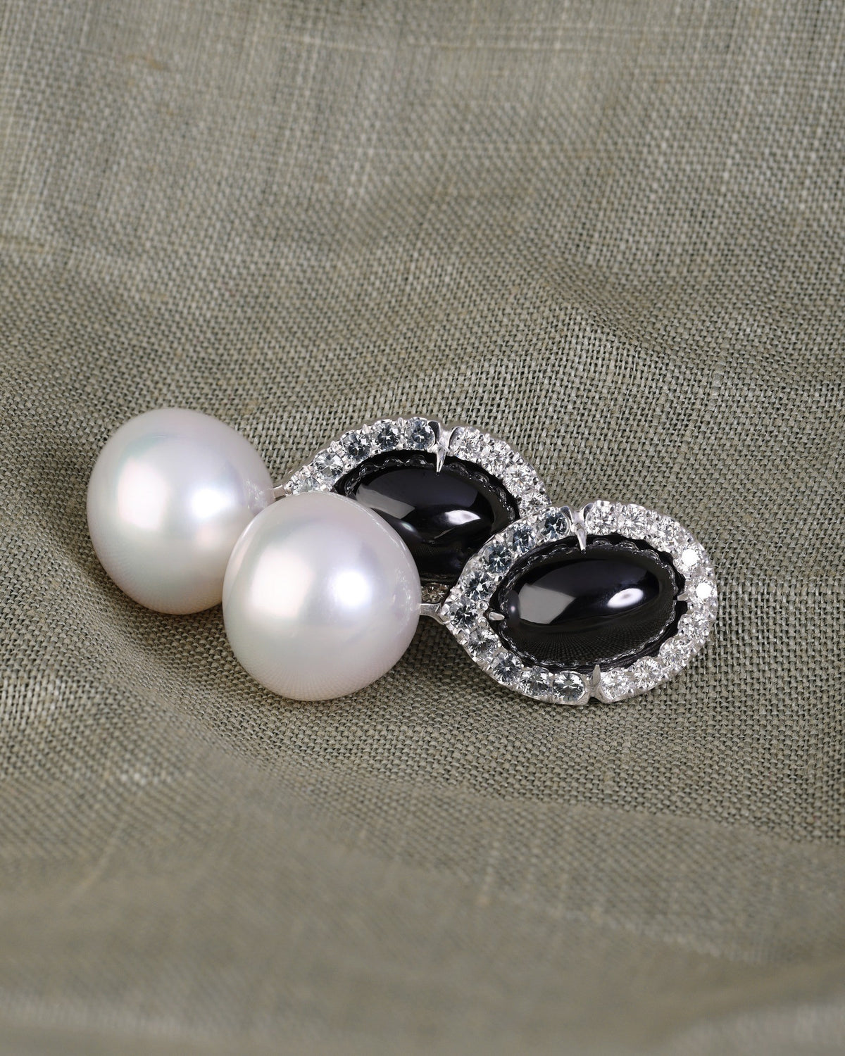 white gold Earrings - PG-BI-023 - image 2