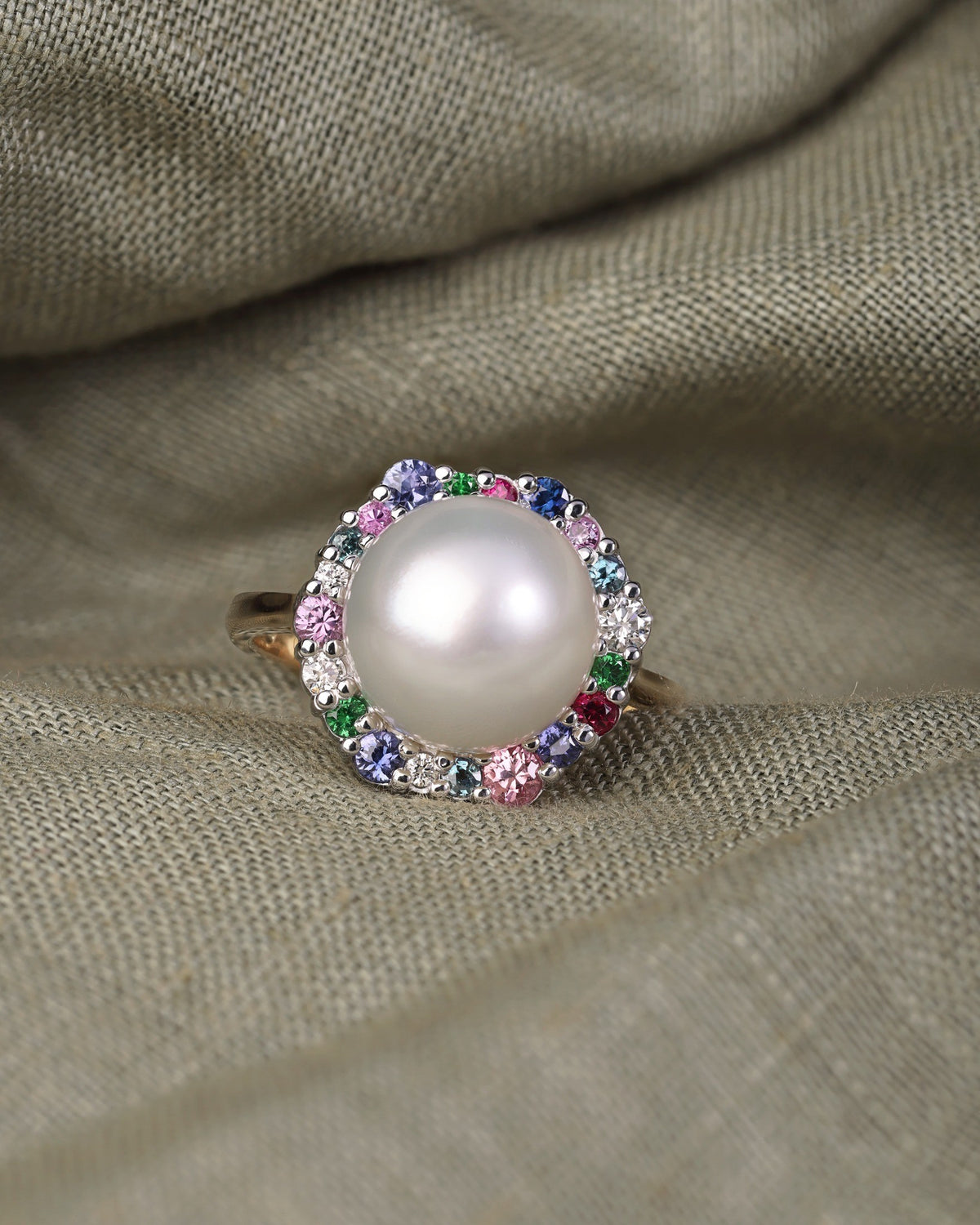 Pearl & Sapphire Medley Ring - PG-BI-026 - image 2