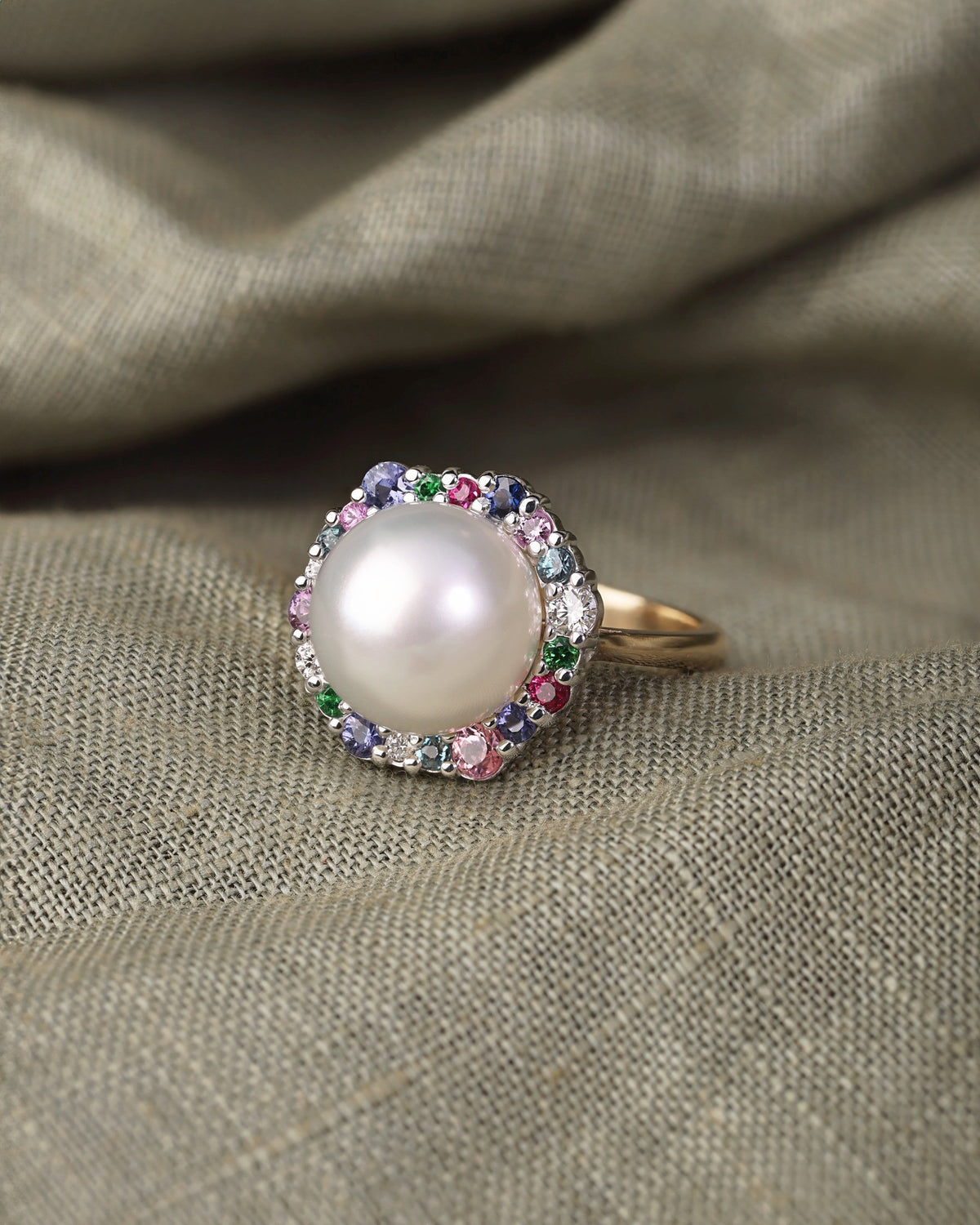 Pearl & Sapphire Medley Ring - PG-BI-026 - image 3