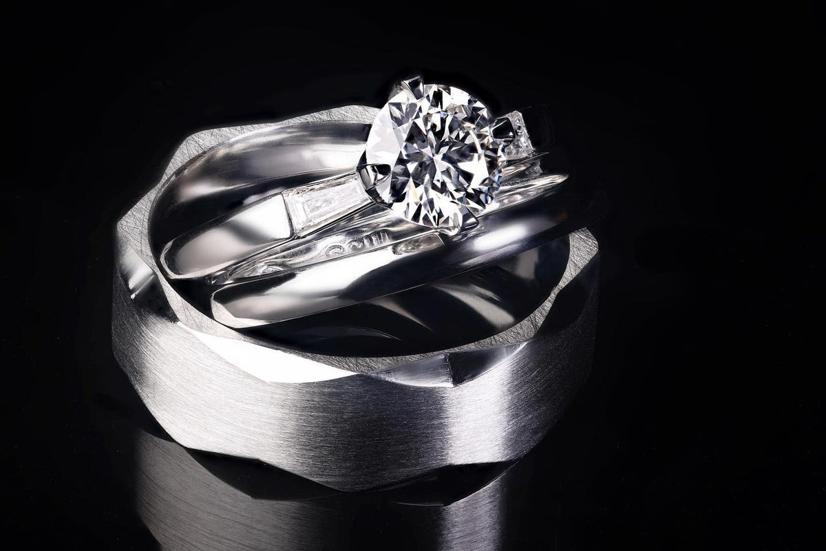 Diamond platinum Engagement Ring - PG-BI-028 - image 1