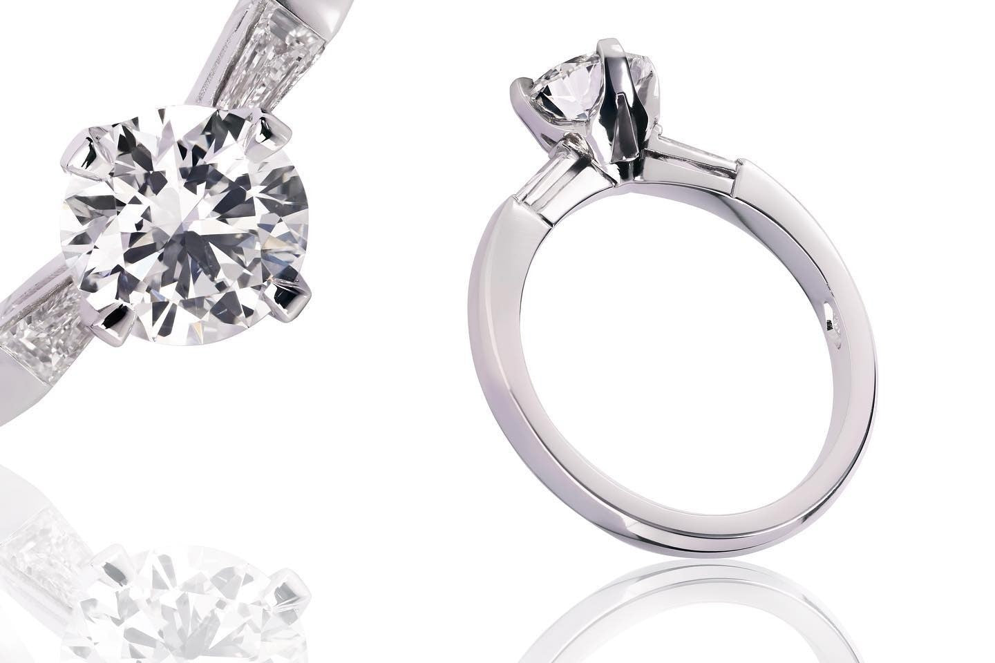 Diamond platinum Engagement Ring - PG-BI-028 - image 1