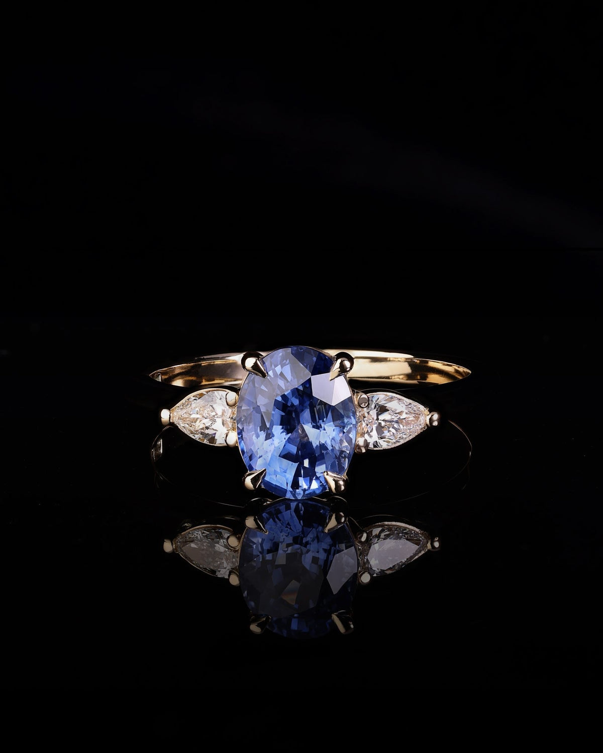 yellow gold Engagement Ring - PG-BI-033 - image 1