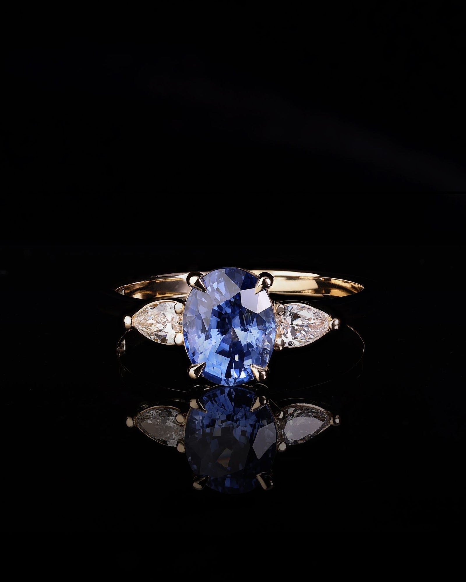 yellow gold Engagement Ring - PG-BI-033 - image 1