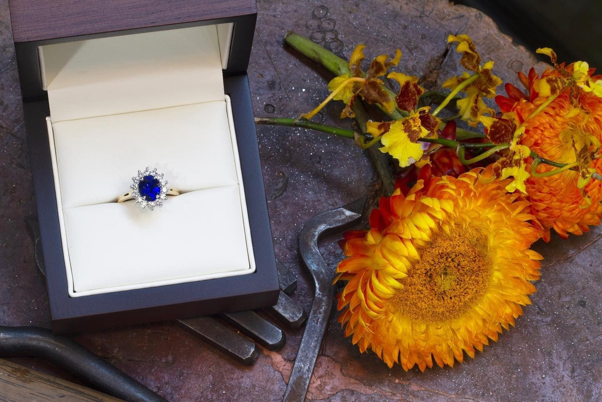 Ceylon Sapphire Engagement Ring - PG-BI-042 - image 3