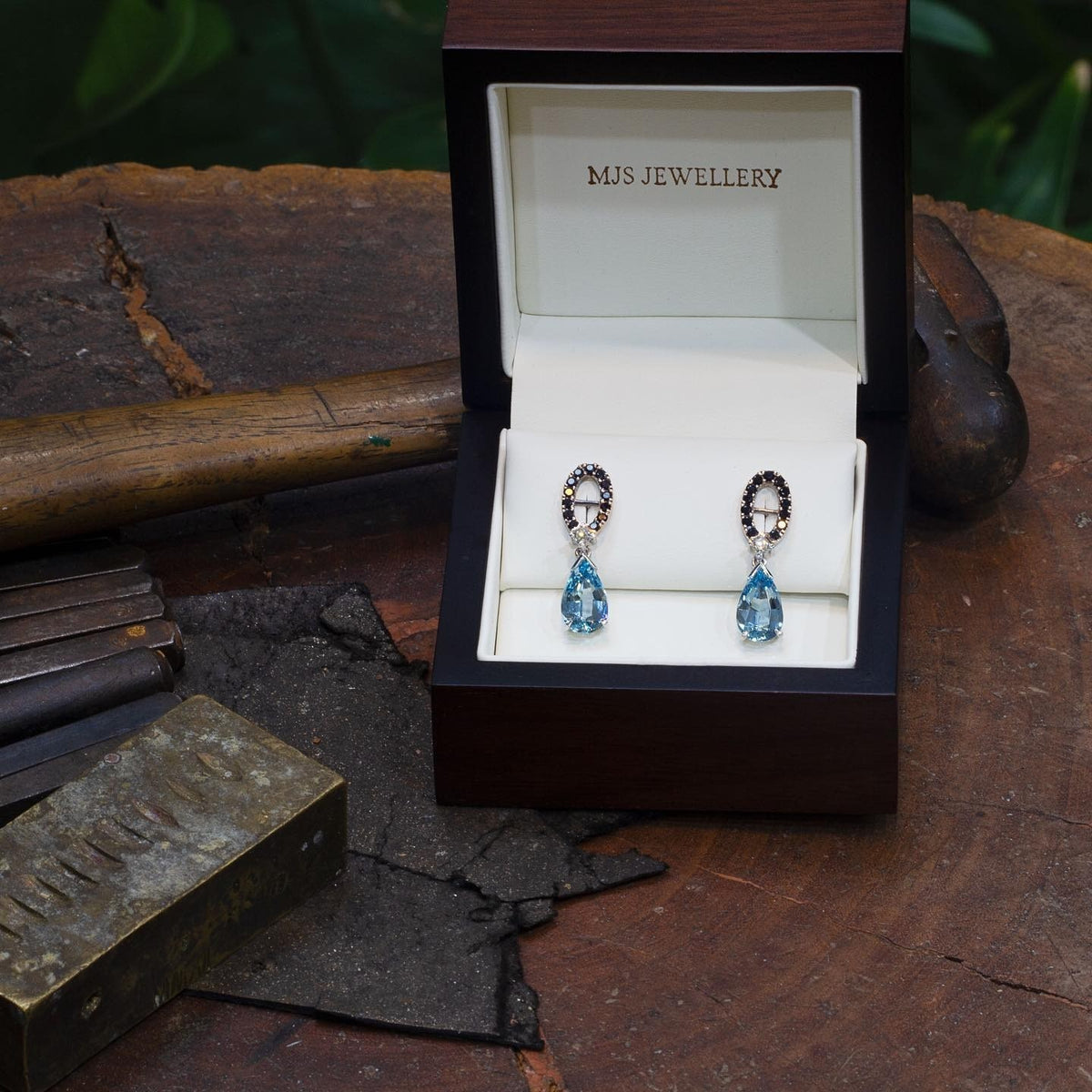 Australian black sapphire Earrings - PG-BI-043 - image 3