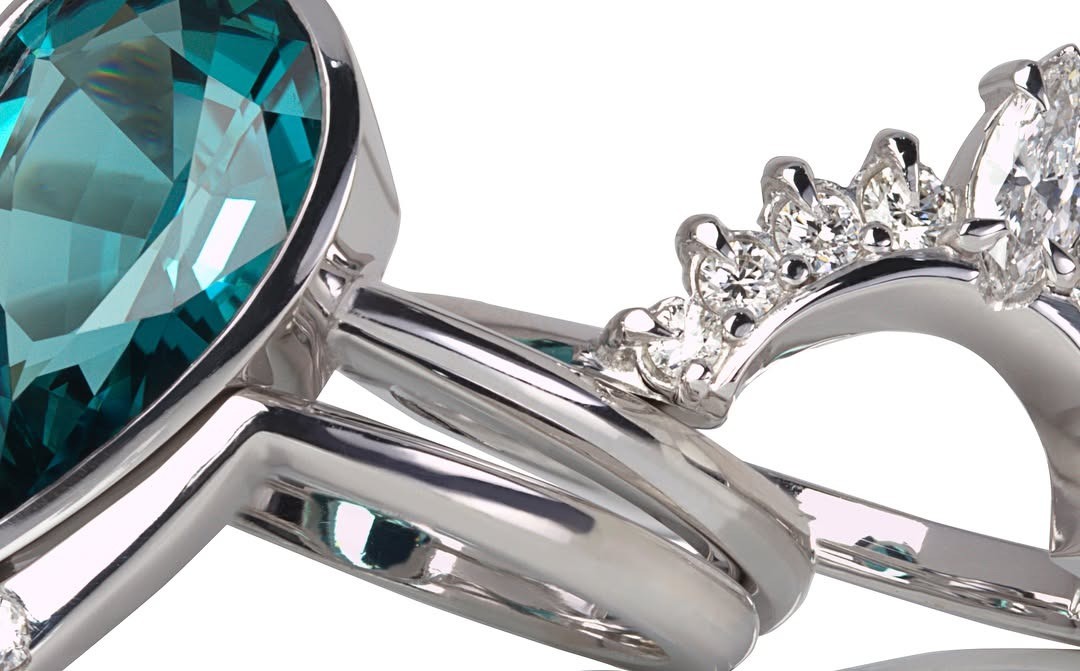 white gold Engagement Ring - PG-BI-052 - image 1