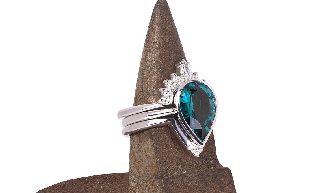white gold Engagement Ring - PG-BI-052 - image 3