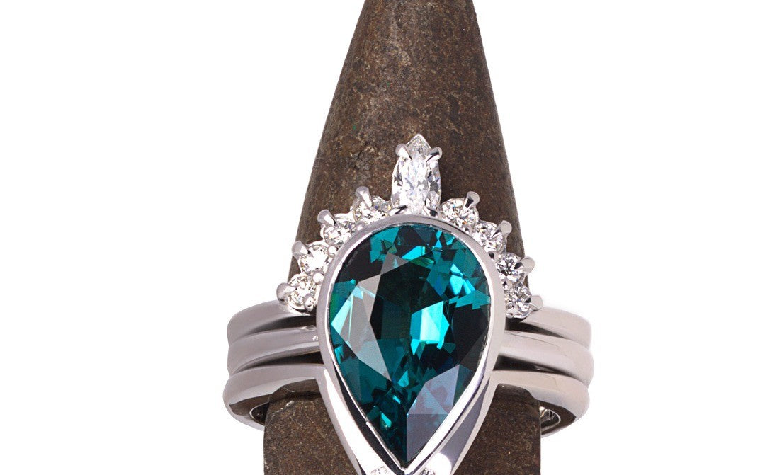 white gold Engagement Ring - PG-BI-052 - image 4