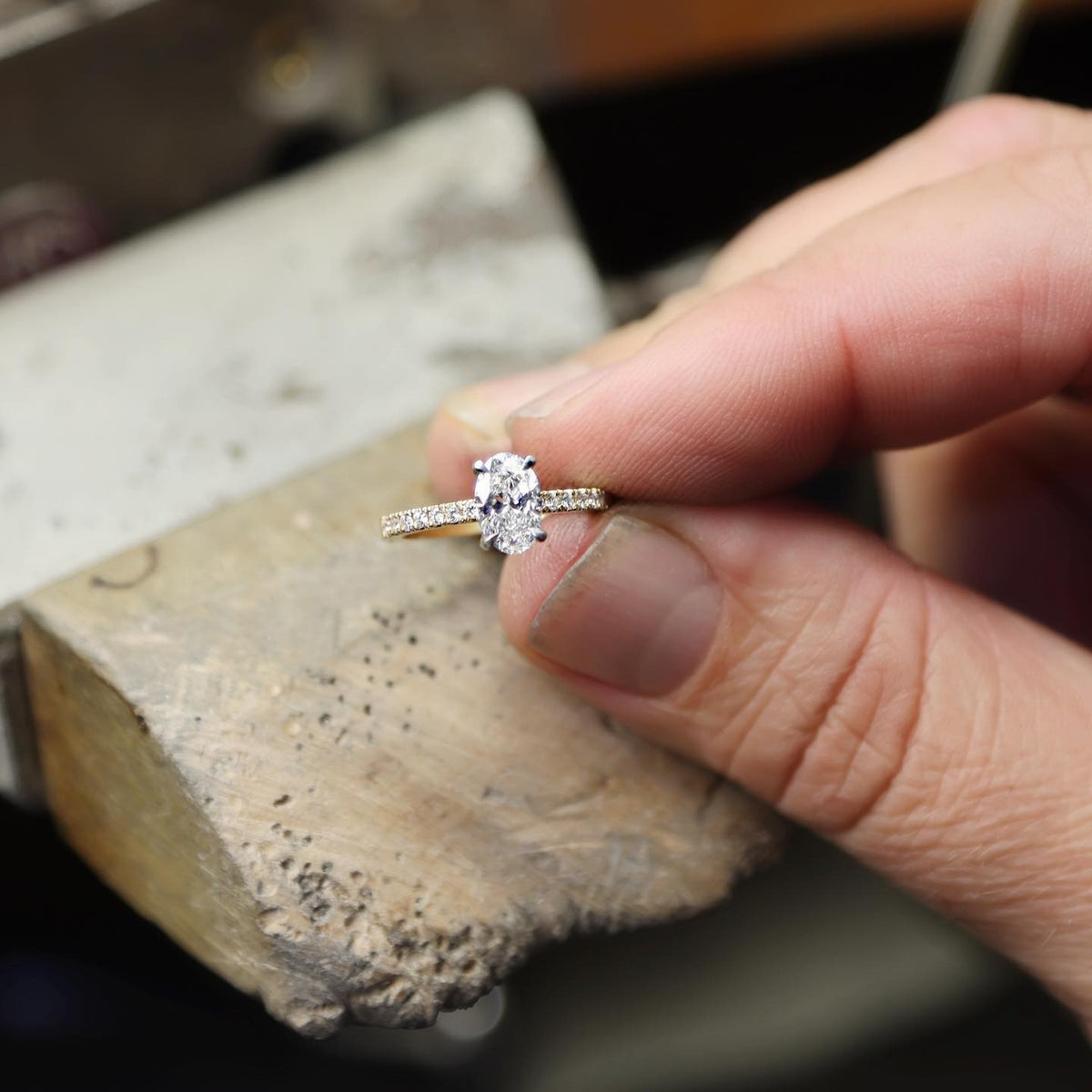 yellow gold Engagement Ring - PG-BI-053 - image 3