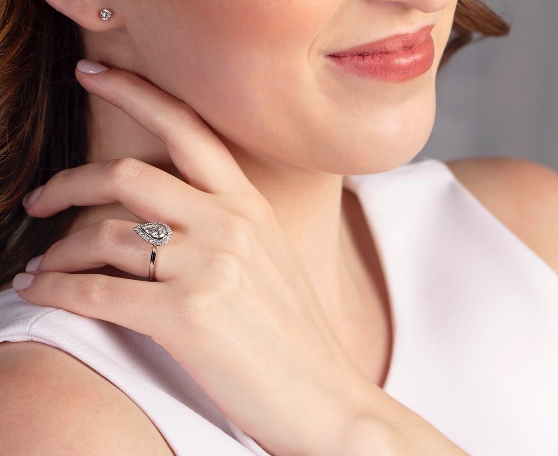 Diamond platinum Engagement Ring - PG-BI-061 - image 1