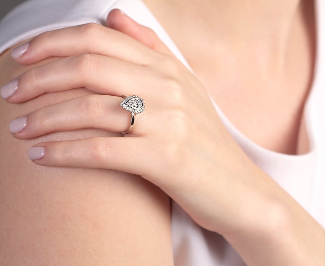 Diamond platinum Engagement Ring - PG-BI-061 - image 2