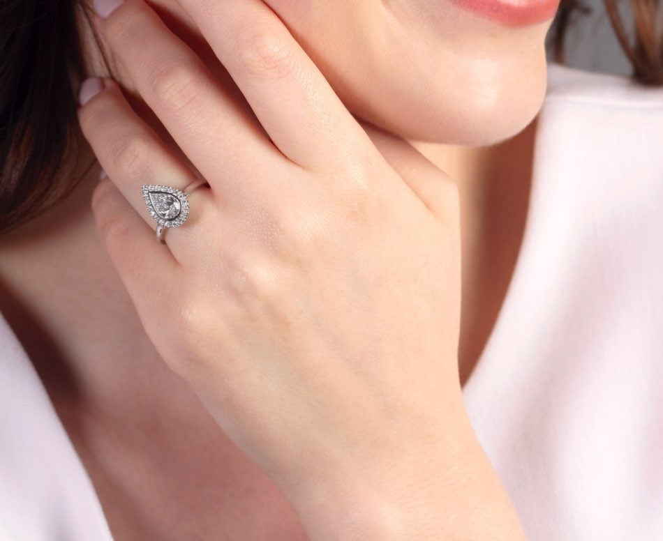 Diamond platinum Engagement Ring - PG-BI-061 - image 3