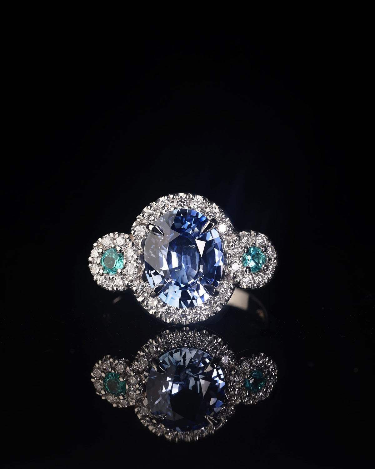 Ceylon Sapphire Engagement Ring - PG-BI-063 - image 1