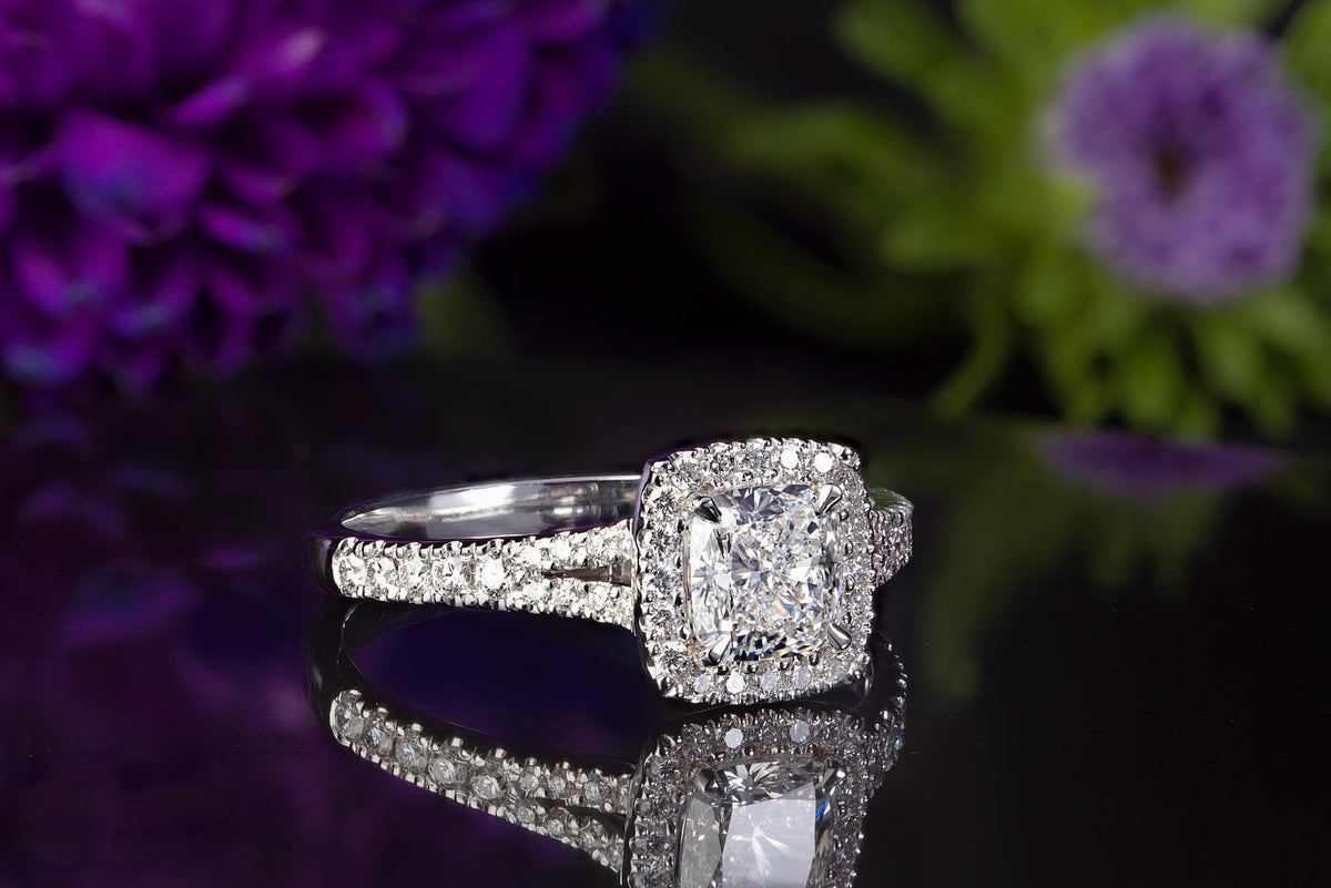 Diamond platinum Engagement Ring - PG-BI-066 - image 2
