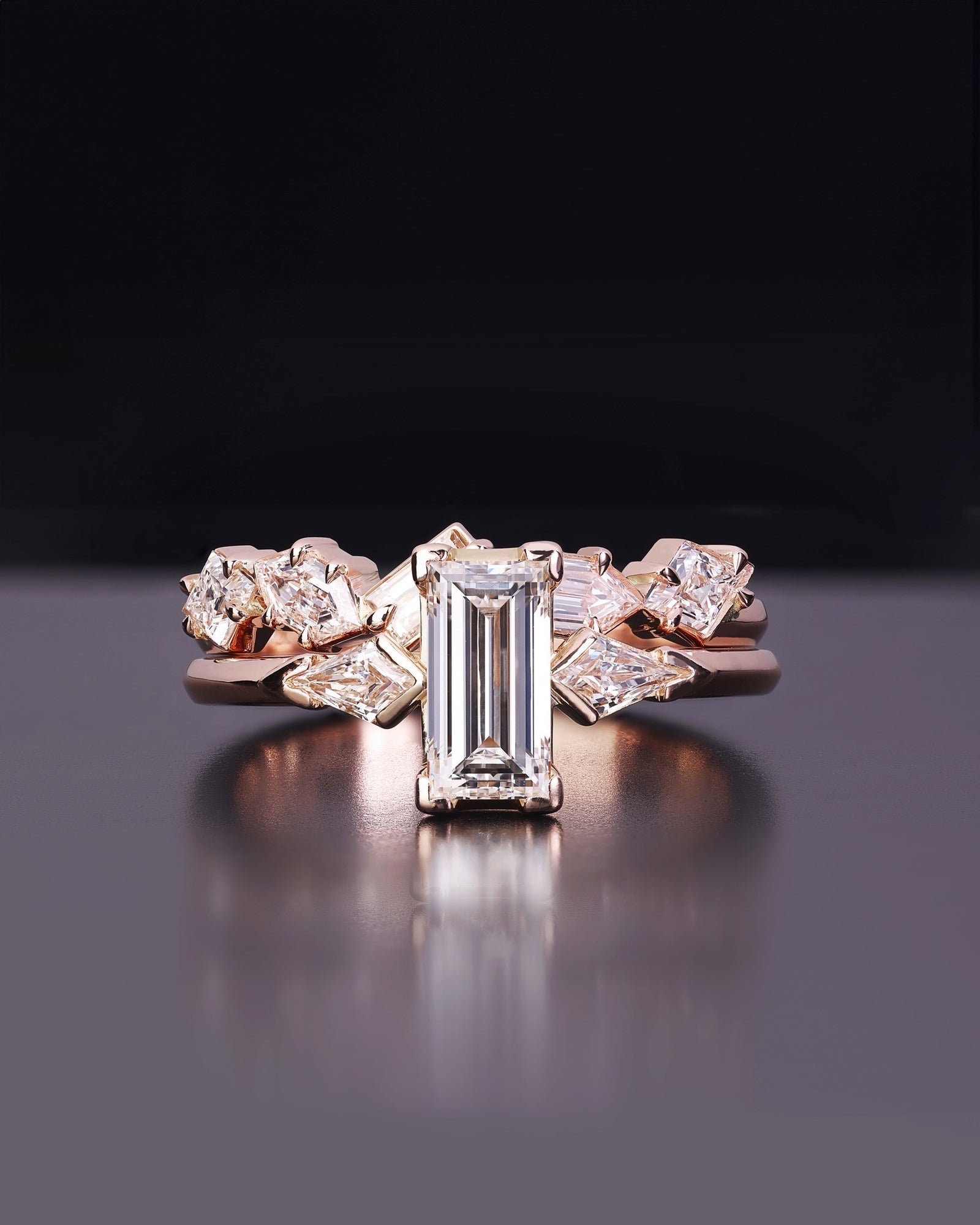 rose gold Wedding Band - PG-BI-070 - image 1