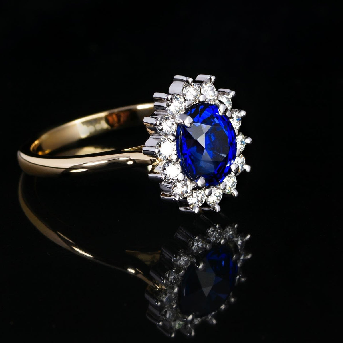 Ceylon sapphire Engagement Ring - PG-BI-071 - image 1