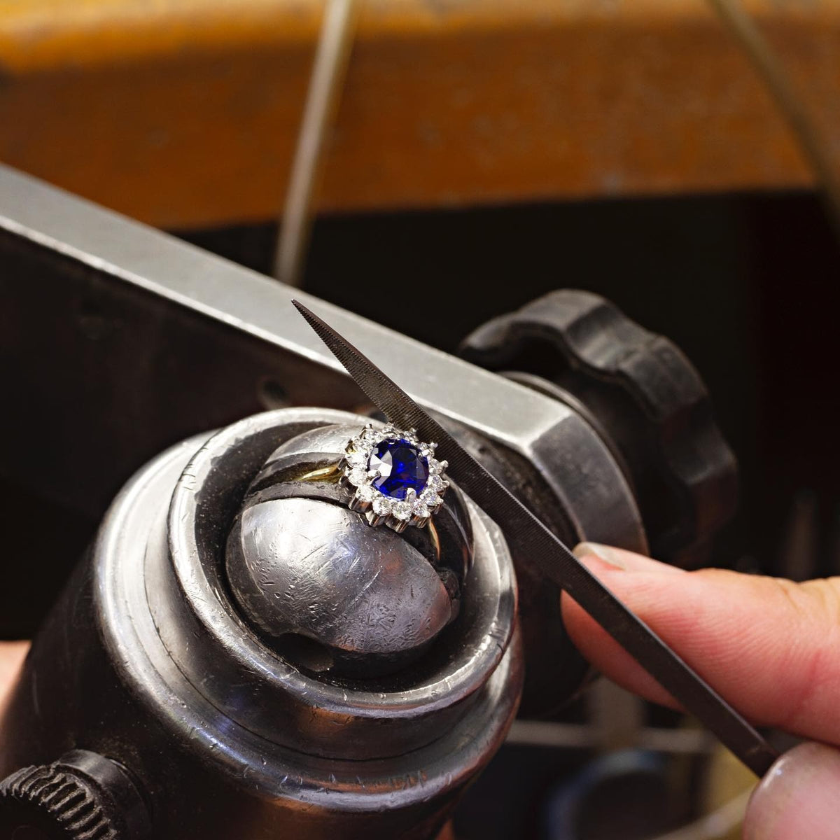 Ceylon sapphire Engagement Ring - PG-BI-071 - image 3