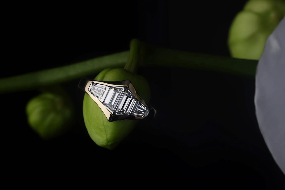 yellow gold Engagement Ring - PG-BI-076 - image 2
