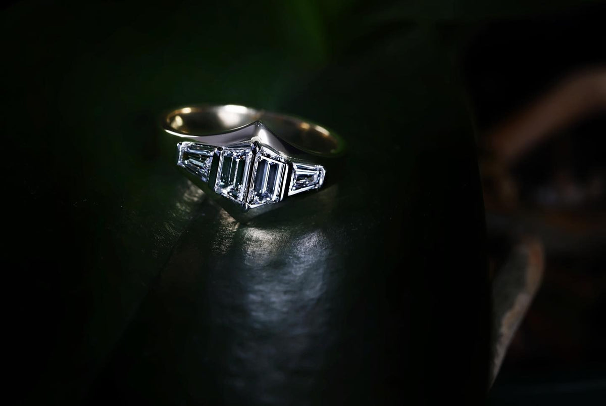 yellow gold Engagement Ring - PG-BI-076 - image 3