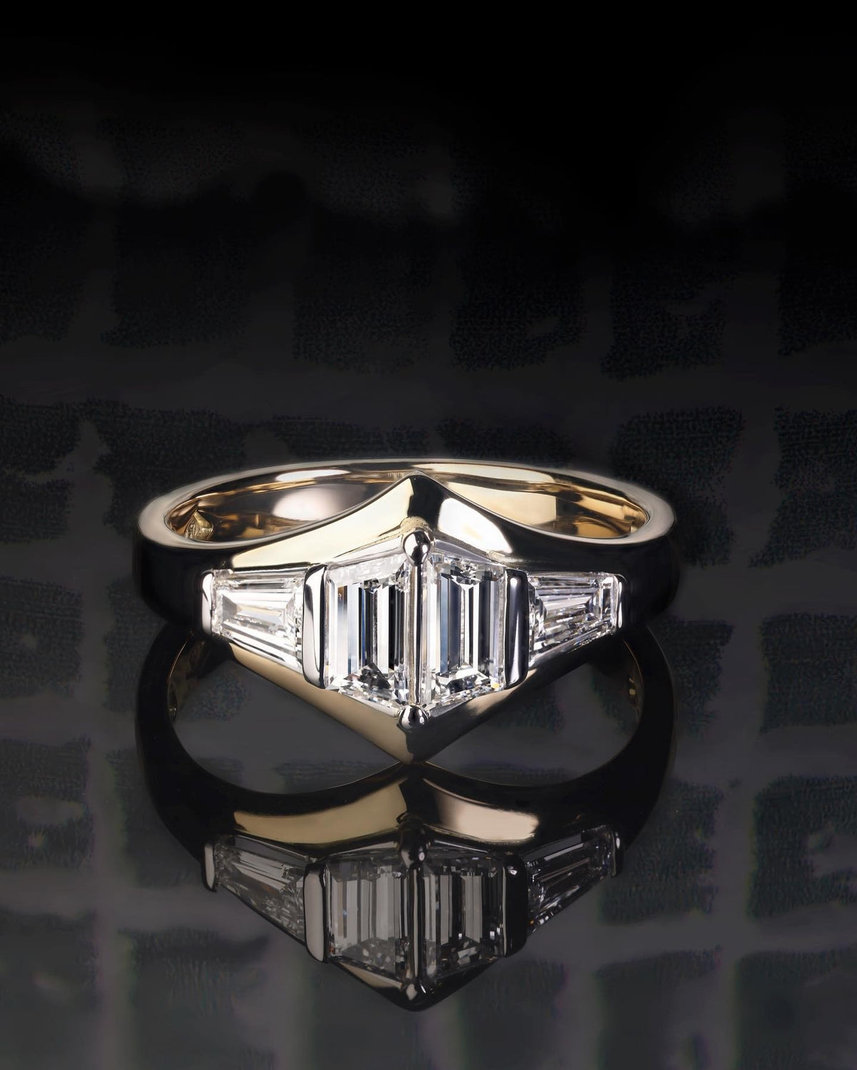 yellow gold Engagement Ring - PG-BI-076 - image 7